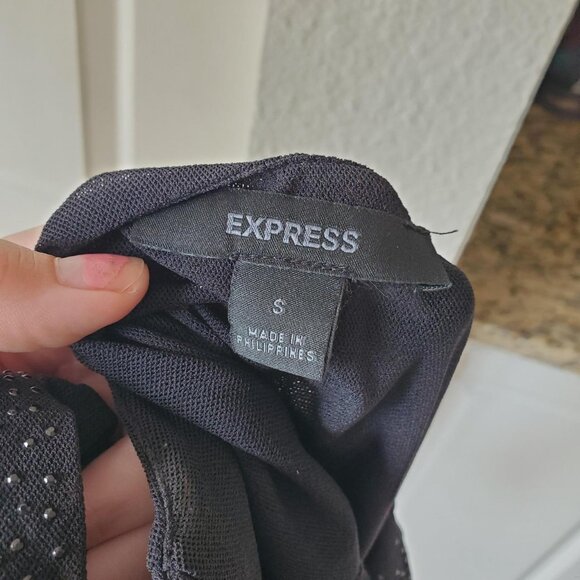 black y2k short sleeve v neck mesh top - Picture 6 of 8